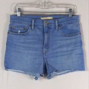 Levi's high rise shorts blue denim women's size 29